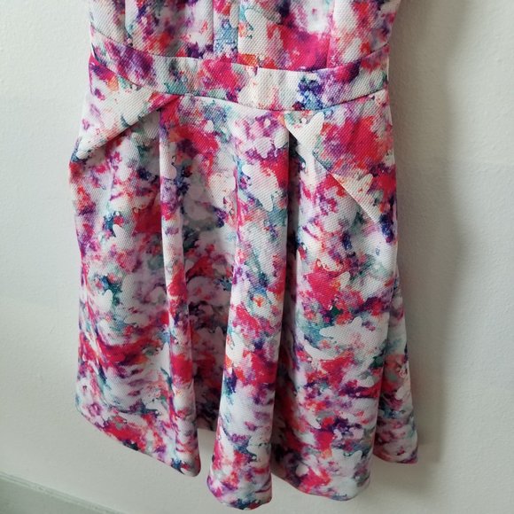 Mcginn Rainbow Tie Dye Watercolor Dress Size 4. - Picture 3 of 7